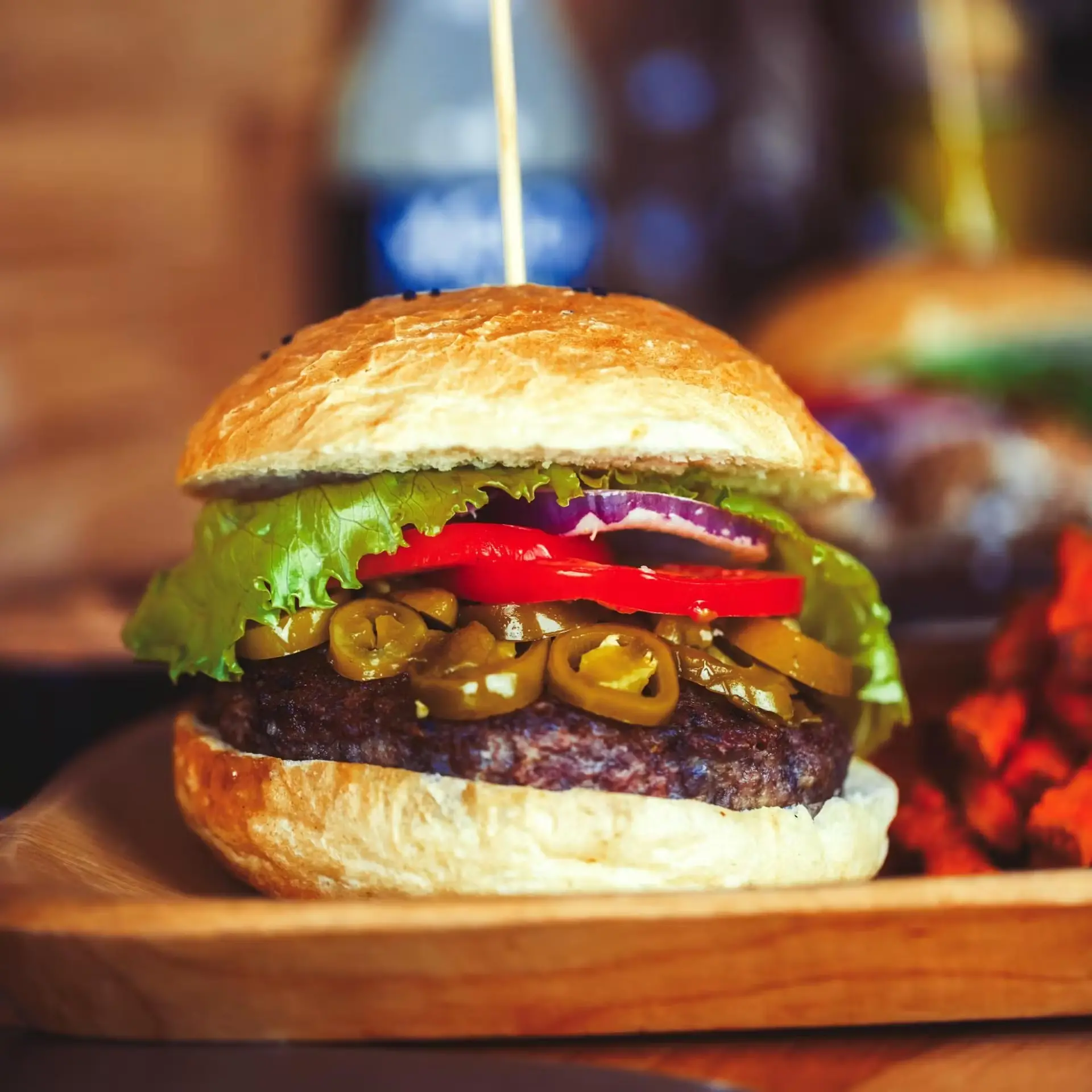 Jedzenie Hamburger z Karaibów